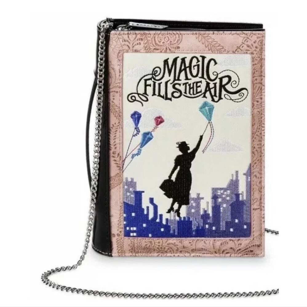 NWOT DISNEY MAGIC FILLS THE AIR BOOK CLUTCH MARY POPPINS RETURNS CROSSBODY BAG